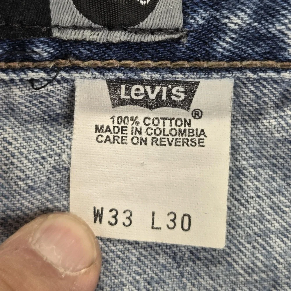 VTG Levis SilverTab Jeans Mens Blue Straight Loose Wide Leg Baggy Y2K Fits 32x28